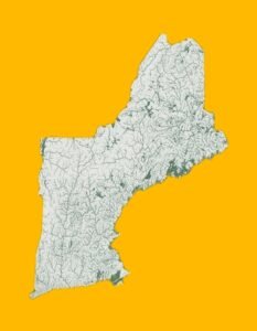 Map of New England Rivers and Streams