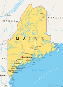 map of maine New England